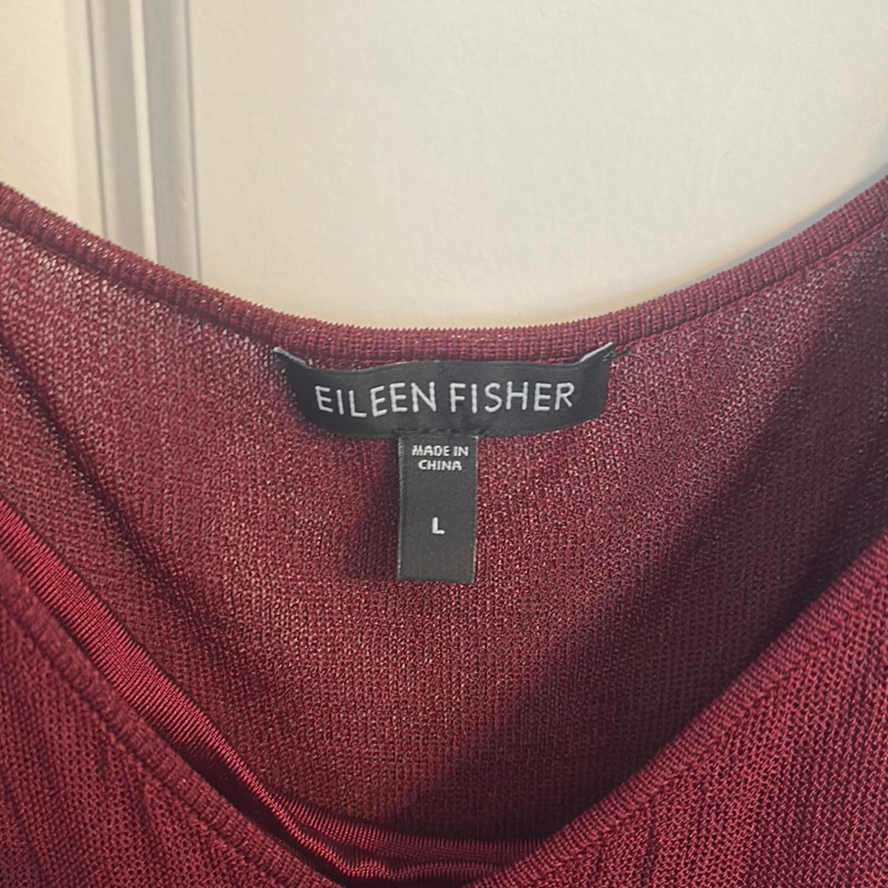 Eileen Fisher Burgundy Tank Dress - Picture 3 of 4